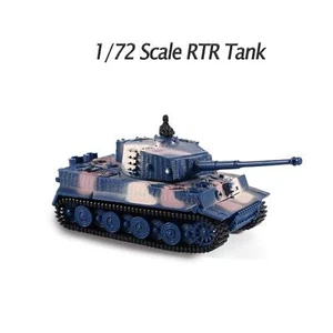 Radio Control Mini Toy RTR Tank German Tiger 1/72 Two Speeds BB Shooting Sound - Picture 1 of 2