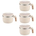  4 PCS Stainless Steel Thermal Food Container Asian Soup Bowl