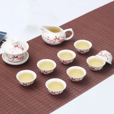 Chinese Ceramic Tea Set Kung Fu Tea Ceremony Gaiwan Tea Cup Set - Image 1 of 4