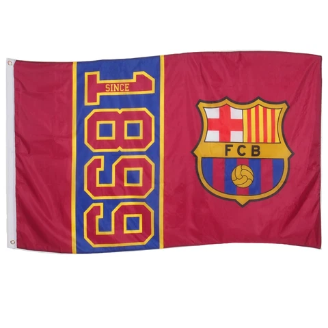 FC Barcelona Official Soccer Gift 5x3ft Crest Body Flag Cover