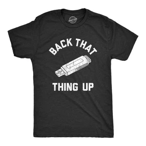 Camiseta Para Hombres Back That Thing Up Divertida Nerd Computadora Rap Letras Novedad Camiseta - Imagen 1 de 7