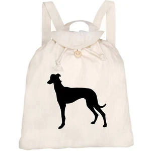 'Greyhound Silhouette' Canvas Rucksack / Backpack (RK00007887) - Picture 1 of 2