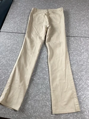 Женские кремовые брюки Leggiadro размер 6 эластичные с высокой талией стильные для городского офиса - Изображение 1 из 4