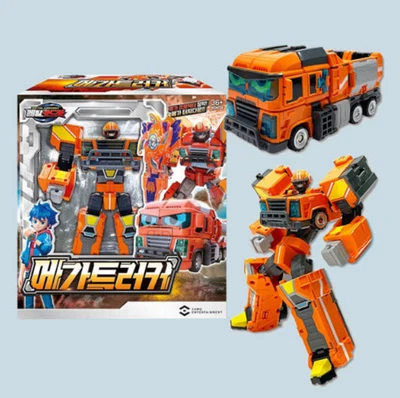 Metal Cardbot Mega Trucker Orange Truck Transforming Robot Car Toy - Image 1 of 4