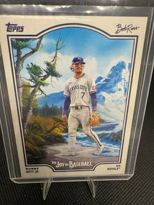 2025 Topps x Bob Ross la alegría del béisbol Bobby Witt Jr. - Imagen 1 de 2