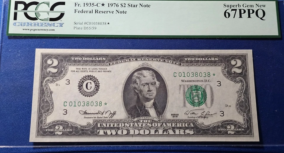 FR. 1935-C* 1976 $2 *STAR* FRN PHILADELPHIA, PA PCGS GEM UNCIRCULATED-67PPQ - Image 1 of 2