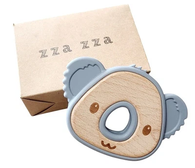 Koala Baby Teether Natural Wood And Silicone 1 Piece - Image 1 of 4