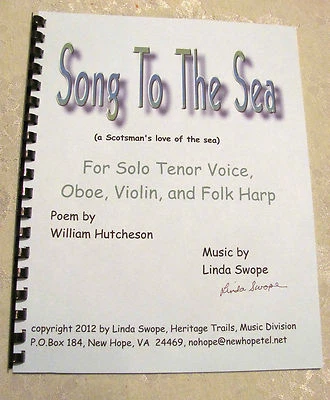 Song To The Sea - a Scottish poem set to music by Linda Swope, tenor, oboe, harp - Image 1 of 4