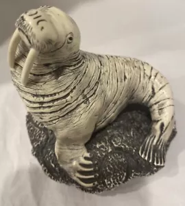 Vintage GH Cook Company Collection Fine Art WALRUS SCULPTURE Figurine 4.6” X 4” - Picture 1 of 12