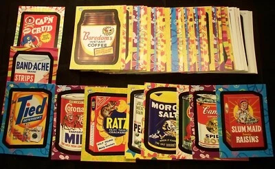 2008 Wacky Packages Flashback Series 1 Complete Base Set of 72 stickers FB1  - Image 1 of 2