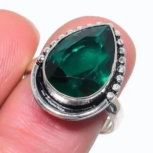 Chrome Diopside Gemstone Handmade 925 Sterling Silver Jewelry Ring Size 8 R408 - Picture 1 of 3
