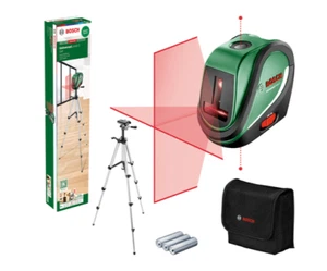 BOSCH Laser Level Red Self Leveling Inc Tripod Universal 2 Crossline Plumb Dots - Picture 1 of 7