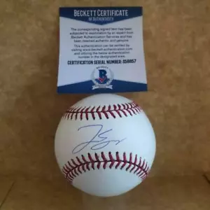 GEORGE SPRINGER HOUSTON ASTROS SIGNED AUTOGRAPHED M.L. BASEBALL BECKETT S58857 - Picture 1 of 3