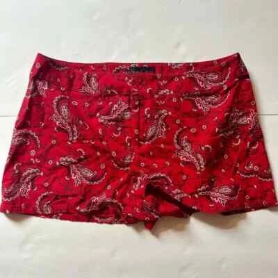 Pantalones Cortos Ralph Lauren RLL Estampado Paisley Talla 12 Rojo Negro Blanco Preppy Informal Foto 1 de 4