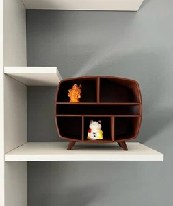 Mid Century Modern Mini TV Desk Stand Organizer Stand Unit for Bedroom Office - Picture 1 of 6