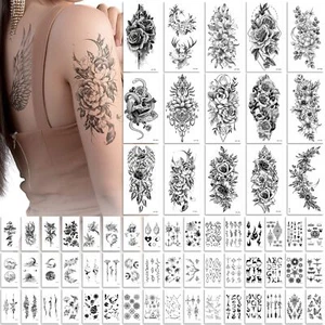 Temporary Tattoos for Women Girls Ladies Adults Tattoo Sticker Waterproof - Picture 1 of 6