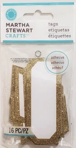 Martha Stewart Crafts Adhesive Tags - GLITTER EDGE TAG - 16 pcs - Picture 1 of 2