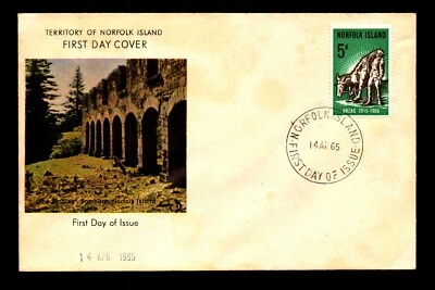 Islas Norfolk 1965 ANZAC FDC / Tinción muy ligera - L9190 Foto 1 de 2