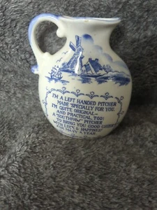 Linkshänder Krug Delfter Blau Souvenir San Francisco  - Bild 1 von 5