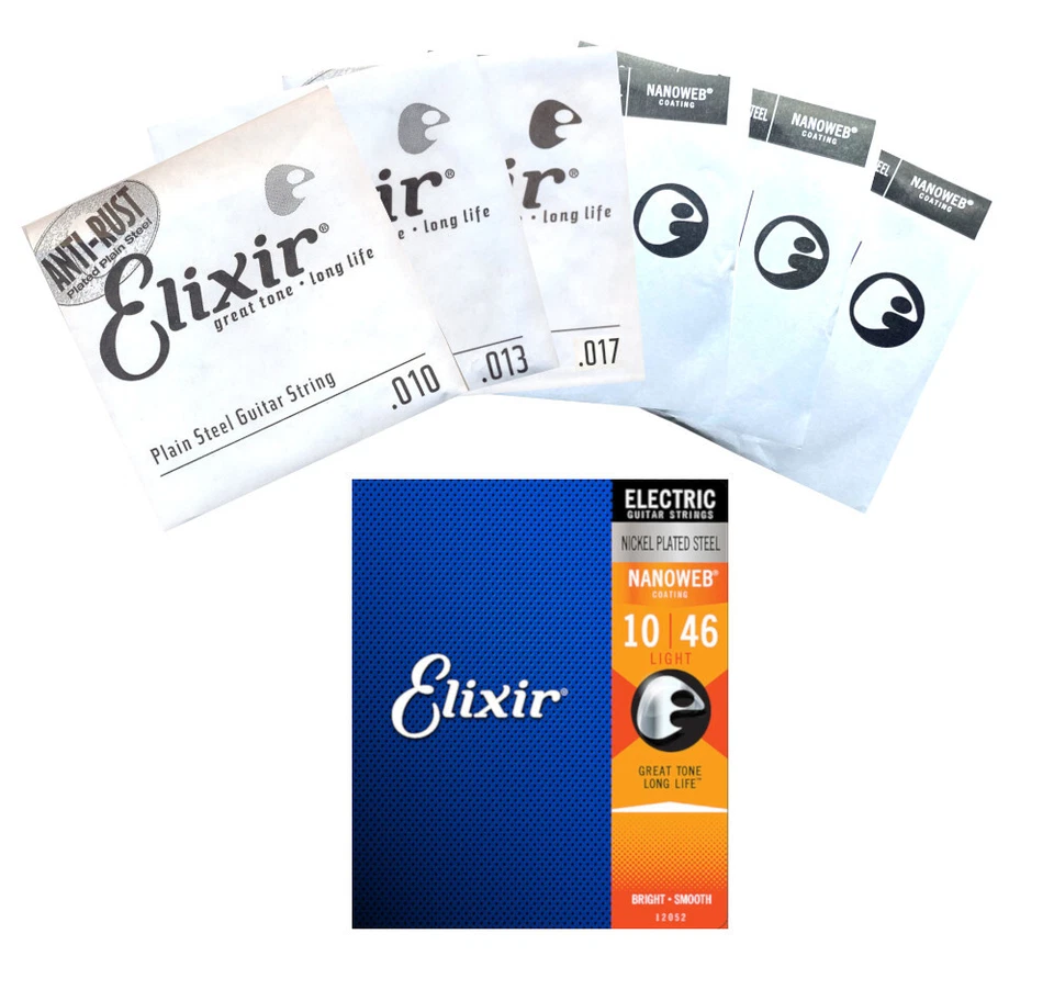 Elixir 12052 Nanoweb - Nickel, light (010-046) - Saiten für E-Gitarre