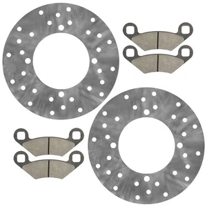 2 Rear Brake Disc Rotor w/ Pad for Polaris RZR 800 2008 2009 2010 2011 2012-2014 - Picture 1 of 7