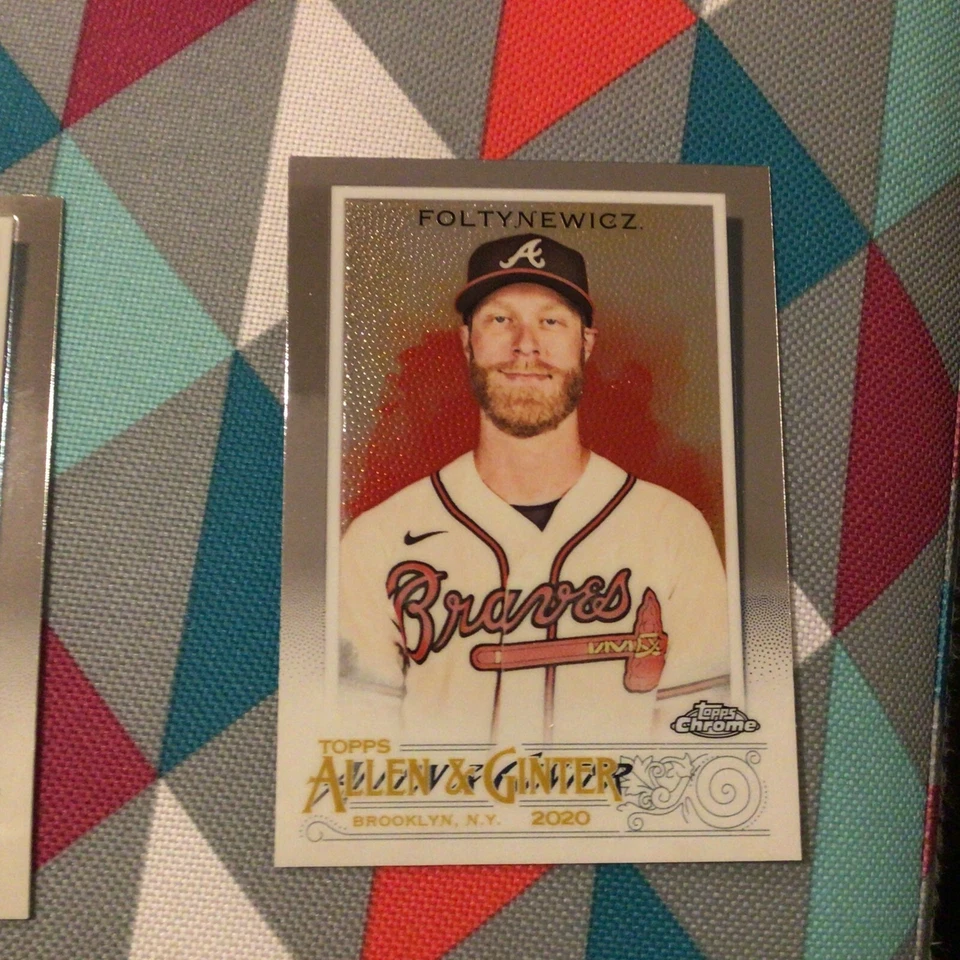 Mike Foltynewicz #221 Braves 😀 MVP (base card) 2020 Topps Chrome Allen & Ginter - Image 1 of 1