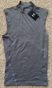 UNDER ARMOUR (UA) 'HeatGear Mock Sleeveless' Men's Compression T-Shirt M Gry NIB - Picture 1 of 14