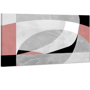 Abstract Pink Grey Watercolour Canvas Wall Art Print - Picture 1 of 55
