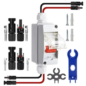 DC disconnector solar PV switch off switch disconnector 32A 500V 2 pole - Picture 1 of 12