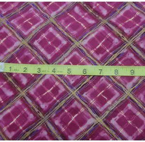 Baumwollstoff künstlerischer Ausdruck Rose & Gold kariert Quilt Nähen Handarbeit 2+ Yd Vintage - Bild 1 von 4