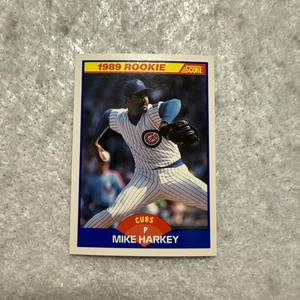 1989 Score MLB Baseball Card Mike Harkey Rookie RC Chicago Cubs Mint #624