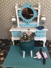 Dollhouse Furniture 1:12 Lot 10+ Pcs Dresser-Vanity- Mirror-Rug-Shelves-