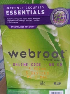 ONLINE KEY (NO CD) | Webroot AntiVirus + System Optimizer 2025 | 3 Yrs, 5 PC/MAC - Picture 1 of 3