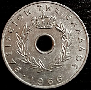 1966 Greece 20 Lepta Aluminum BU - Brilliant Uncirculated - 3/14 - Picture 1 of 5