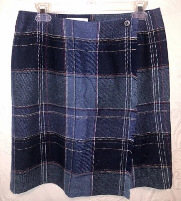 Annex Casual Corner Wool Blend Plaid Skirt Sz 6  *BUNDLE & SAVE* $1 SHIPS MORE - Image 1 of 4
