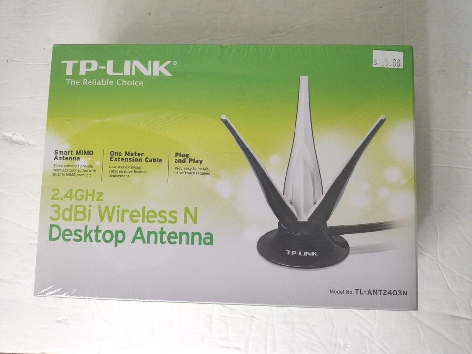 TP-Link TL-ANT2403N 2.4GHz 3dBi Wireless N Desktop Antenna Brand New  SH1 - Image 1 of 2