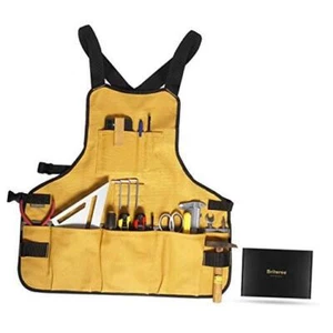 Work Tool Apron for Men and Women, Torso Length with 21 Tool Pockets, Yellow - Picture 1 of 8