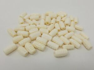 50 pcs 13mm Oval Barrel Genuine Natural Bone Hand-Carved Craft Jewelry Beads 