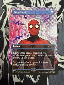 Magic The Gathering Spider-Man Brainstorm 7019 Secret Lair Drop sin lámina raro Hit Magiccon 2025 - Imagen 1 de 1