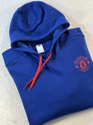 Manchester United Red Devils Adidas Hoodie Color Blue Sz 2XL - Image 1 of 4