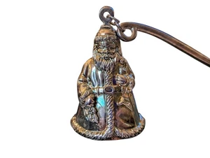 Vintage Silver Plated Santa Claus Candle Snuffer In Orig Case Christmas Decor  - Picture 1 of 15
