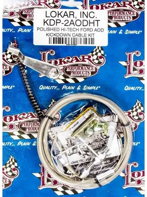 Lokar Kickdown Cable Hi-Tech Adjustable Length Braided Stainless H (KDP-2AODHT) - Image 1 of 4