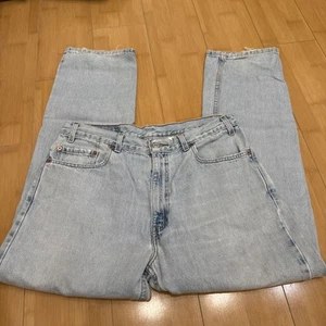 VTG Levis 505 Jeans Measured 34x30 Blue Distressed Skate Faded Y2K Light Wash - Picture 1 of 8