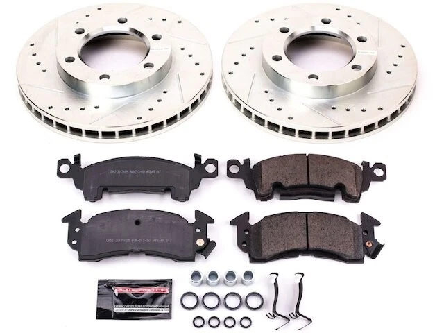 Kit de pastillas de freno delanteras y rotor Power Stop 11CC47X para GMC K1500 1979-1986 Foto 1 de 1