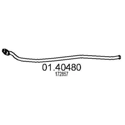 MTS Abgasrohr Auspuffrohr passend für PEUGEOT 205 II (20A/C) 205 Kasten Vorne - Bild 1 von 4