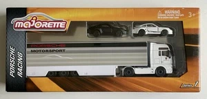 MAJORETTE1/64 PORSCHE RACING SET - MAN TRANSPORT TRUCK $ TWO PORSCHE 911 GT3 RS - Picture 1 of 2