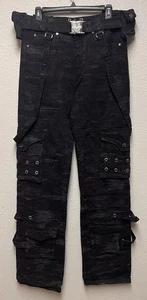 Guapi Jeans Herren Größe 32x36 Schwarz Grunge Stacking Cargo Rave Heather Streetwear - Bild 1 von 7