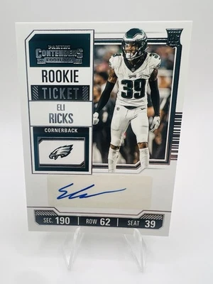 2023 Panini Contenders - Eli Ricks Rookie Ticket Auto - Eagles #233 RC CB - Image 1 of 2