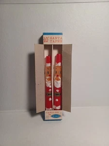 Set di due candele coniche Babbo Natale 10" vintage di CAPRI scatola originale. Usato 2" - Foto 1 di 4