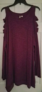 *Cato* Damen Bluse, Größe 18/20 W, lila, lange Cold Shoulder Ärmel - Bild 1 von 6